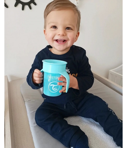 Tasse 360° Twistshake Anti-fuites 230ml 6m+ Bleu Vaisselle bébé 2