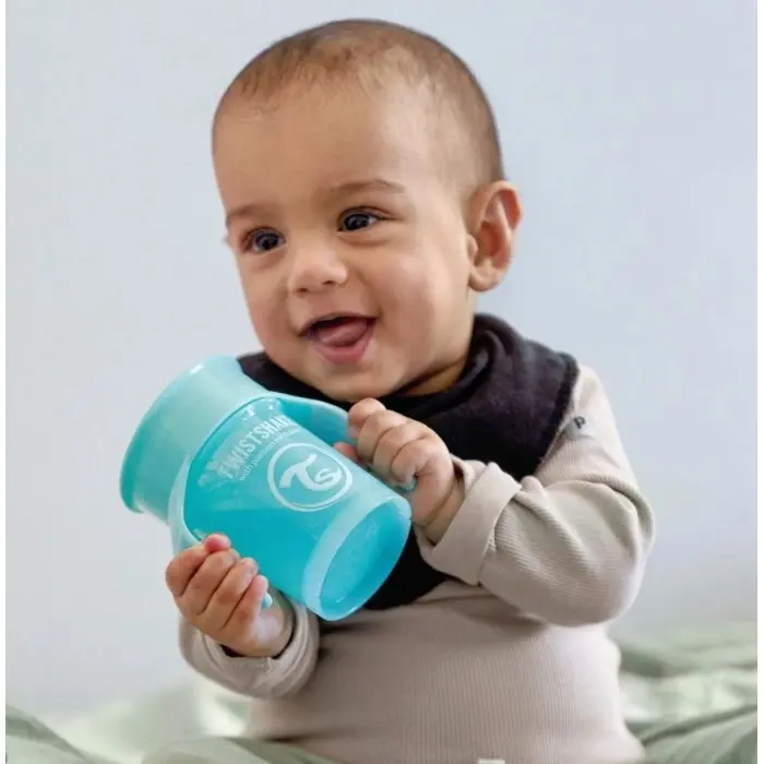 Tasse 360° Twistshake Anti-fuites 230ml 6m+ Bleu Vaisselle bébé