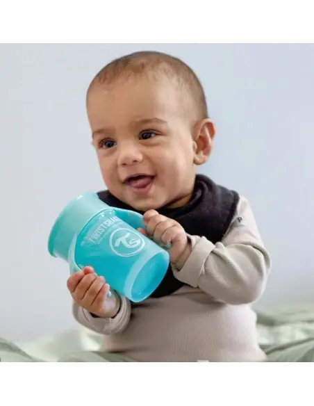 Tasse 360° Twistshake Anti-fuites 230ml 6m+ Bleu Vaisselle bébé