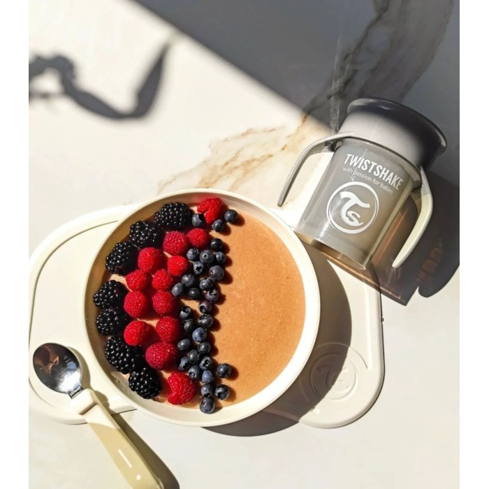Tasse 360° Twistshake Anti-fuites 230ml 6m+ Gris Vaisselle bébé