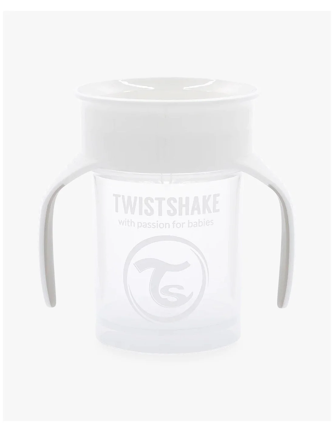 Tasse 360° Twistshake Anti-fuites 230ml 6m+ Blanc au Maroc - Baby And Mom
