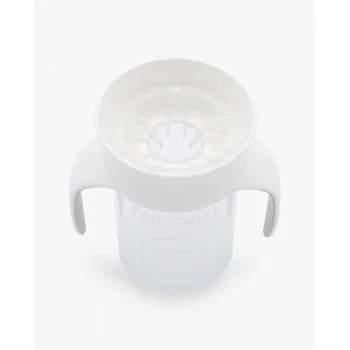 Tasse 360° Twistshake Anti-fuites 230ml 6m+ Blanc Vaisselle