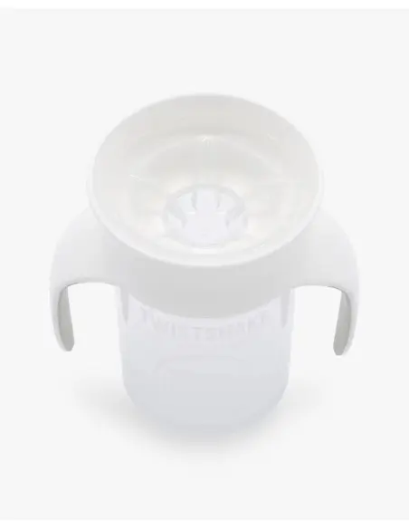 Tasse 360° Twistshake Anti-fuites 230ml 6m+ Blanc Vaisselle
