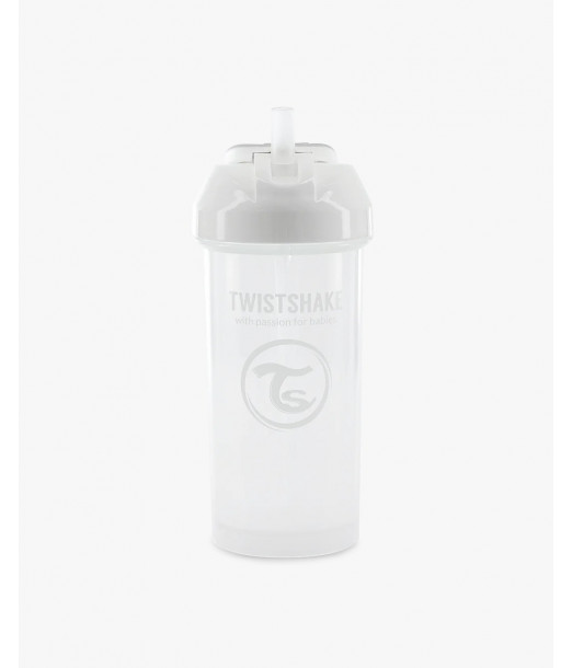 Tasse à Paille Twistshake Anti-fuites 360ml 6m+ Blanc Vaisselle