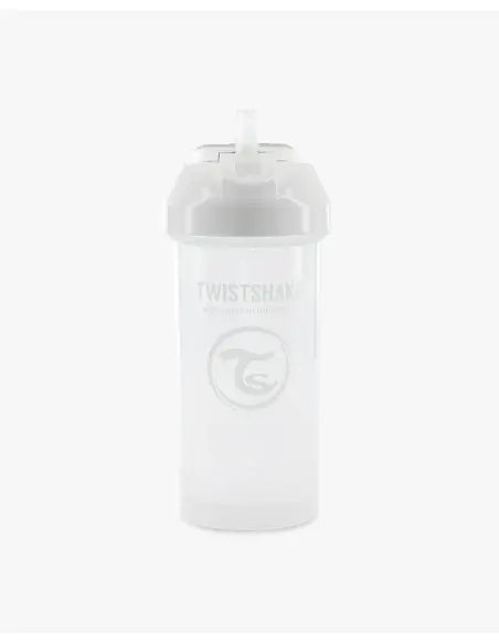 Tasse à Paille Twistshake Anti-fuites 360ml 6m+ Blanc Vaisselle