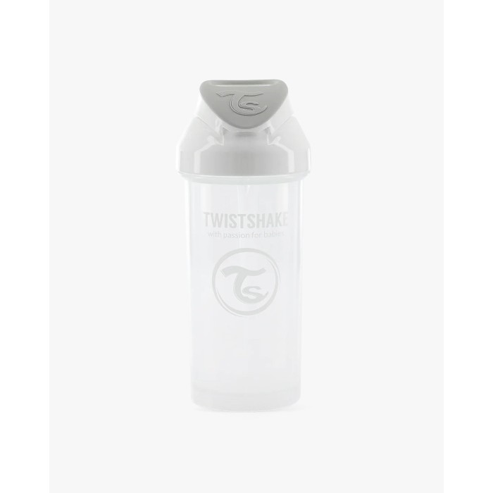 Tasse à Paille Twistshake Anti-fuites 360ml 6m+ Blanc Vaisselle