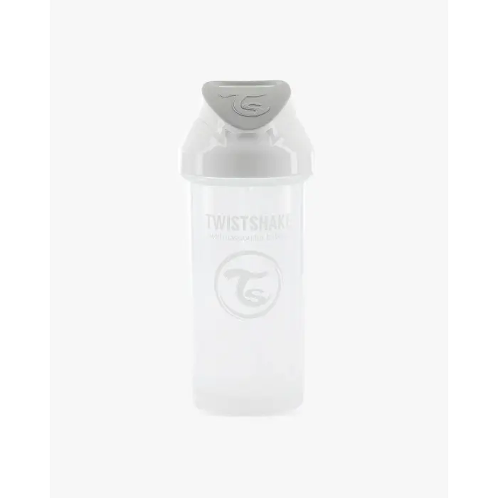 Tasse à Paille Twistshake Anti-fuites 360ml 6m+ Blanc Vaisselle