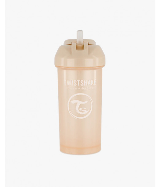 Tasse à Paille Twistshake Anti-fuites 360ml 6m+ Pearl Champagne