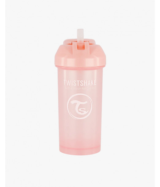 Tasse à Paille Twistshake Anti-fuites 360ml 6m+ Pearl Pink