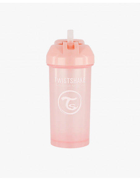 Tasse à Paille Twistshake Anti-fuites 360ml 6m+ Pearl Pink