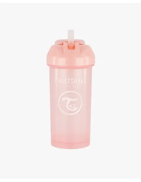 Tasse à Paille Twistshake Anti-fuites 360ml 6m+ Pearl Pink
