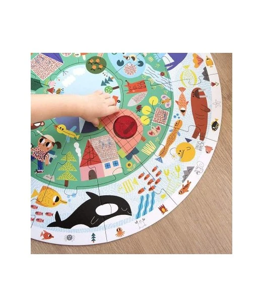 XXL round animals puzzle Goula from 3 years 2