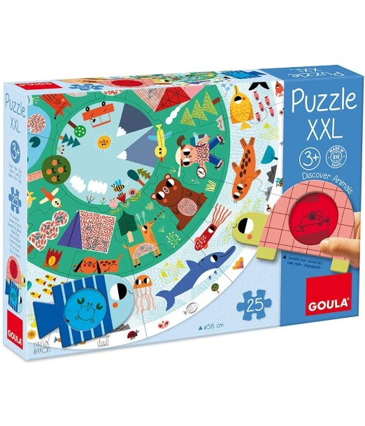 XXL round animals puzzle Goula from 3 years