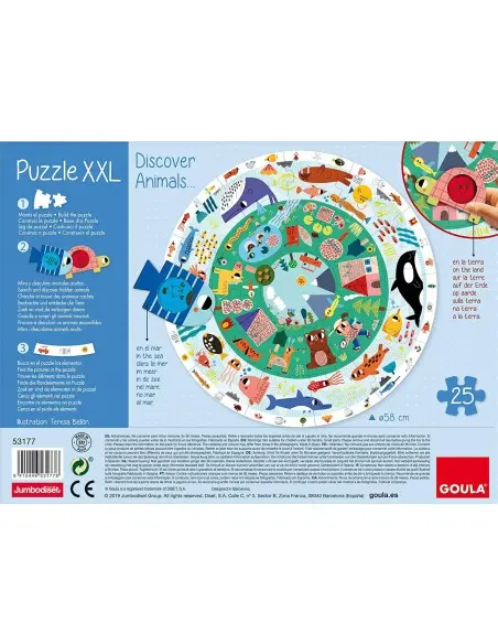 Puzzle XXL Rond Animaux Goula 3ans+ 3 - 5 ans - Goula Maroc