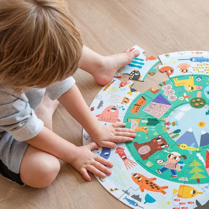 Puzzle XXL Rond Animaux Goula 3ans+ 3 - 5 ans - Goula Maroc