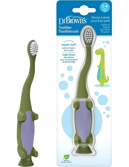 Dr Brown's toothbrush from 1 to 4 years — dinosaur — photo 2