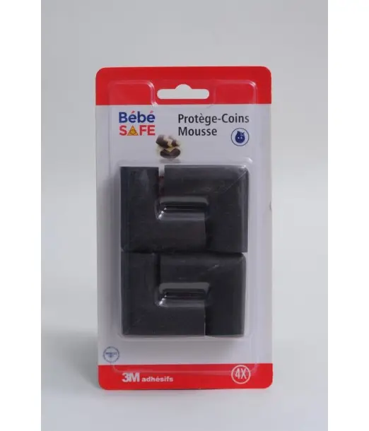 Protège Coins Mousse Marron - 4 pièces Bébé Safe Accessoires de