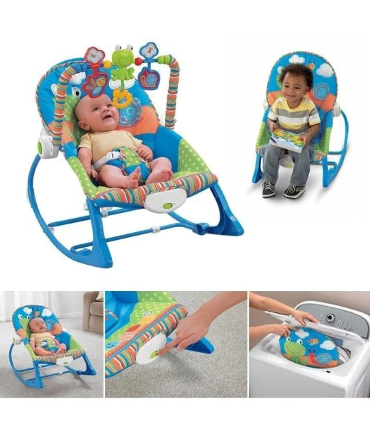 Evolving vibrating and musical bouncer from 0 months+ 2