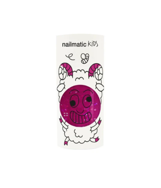 Children's nail varnish – transparent raspberry with glitter Sheepy