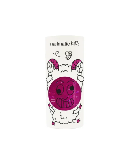 Children's nail varnish – transparent raspberry with glitter Sheepy