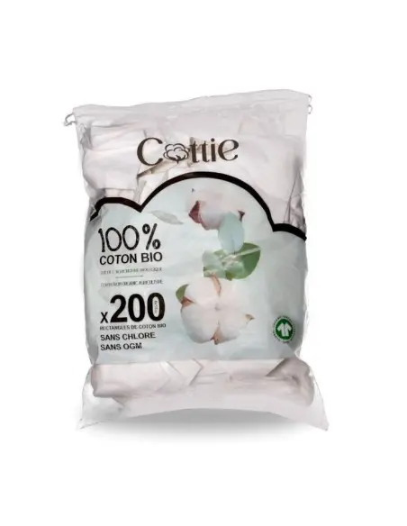 Coton Pads Bio Cottie 200 Unités Accessoires de toilette - 