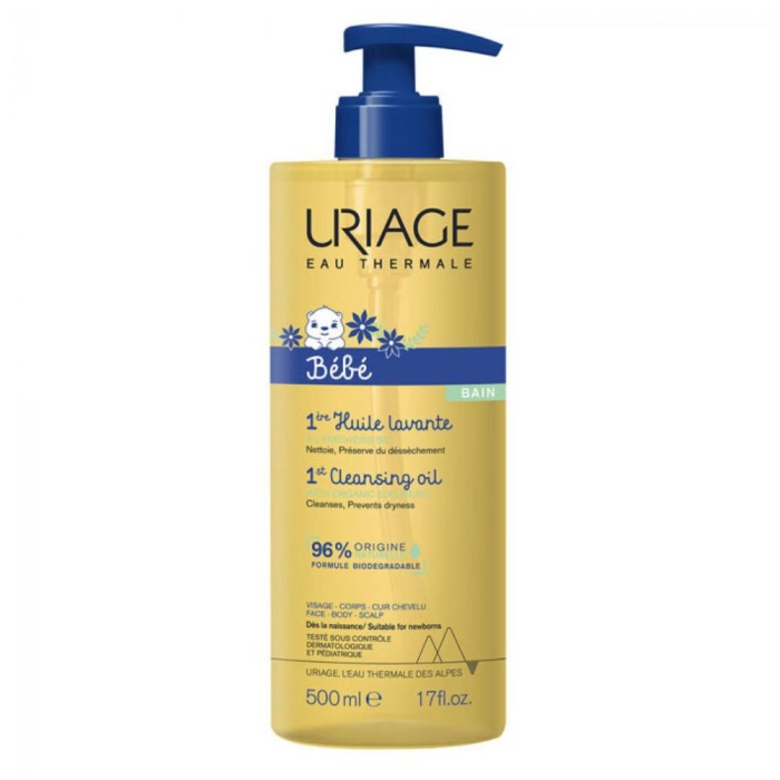 Uriage Bébé 1ère Huile Lavante 500ml Cheveux & Corps - Uriage