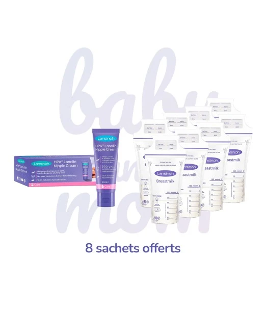 Lansinoh HPA® lanolin cream 40ml + 8 breast milk storage bags
