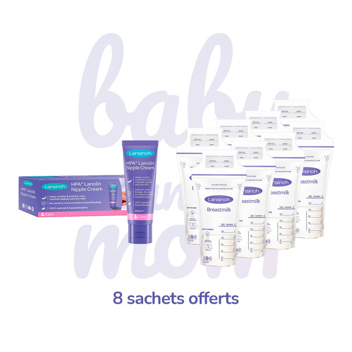 Crème Lansinoh à la Lanoline HPA® 40ml + 8 Sachets de