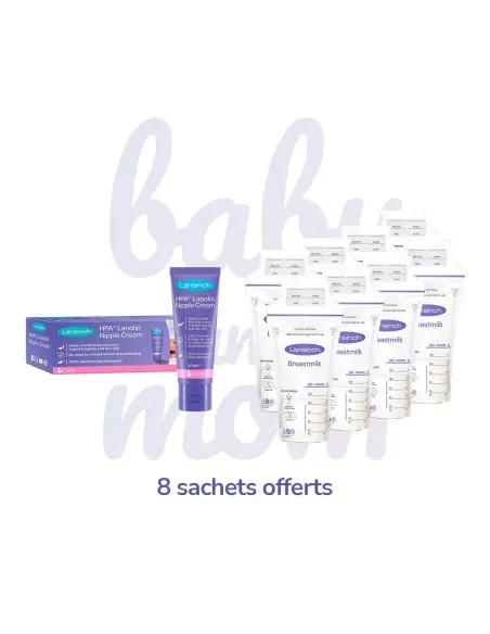 Lansinoh HPA® lanolin cream 40ml + 8 breast milk storage bags
