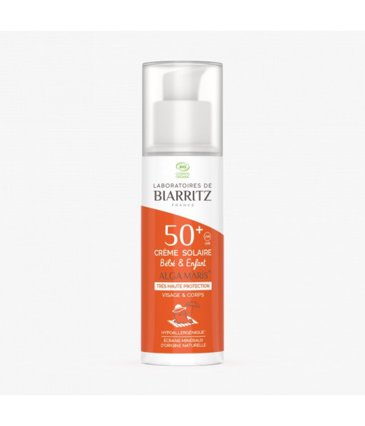 Biarritz Crème Solaire Bébé & Enfant SPF50+ Certifiée BIO Crème