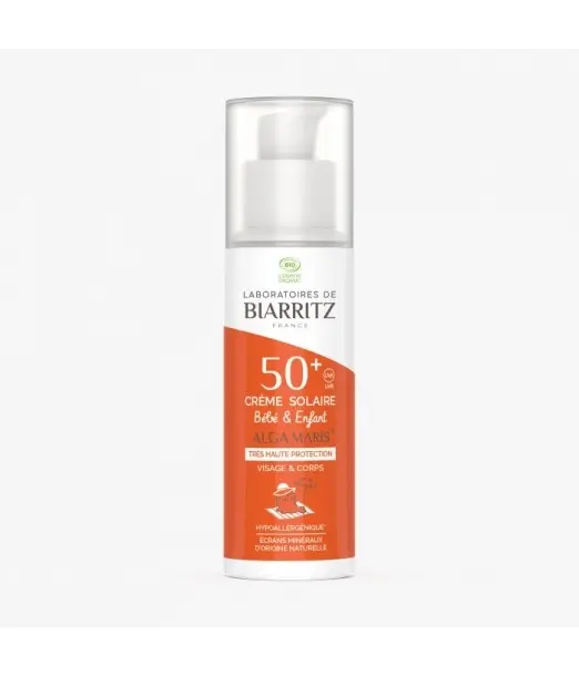 Biarritz Crème Solaire Bébé & Enfant SPF50+ Certifiée BIO Crème