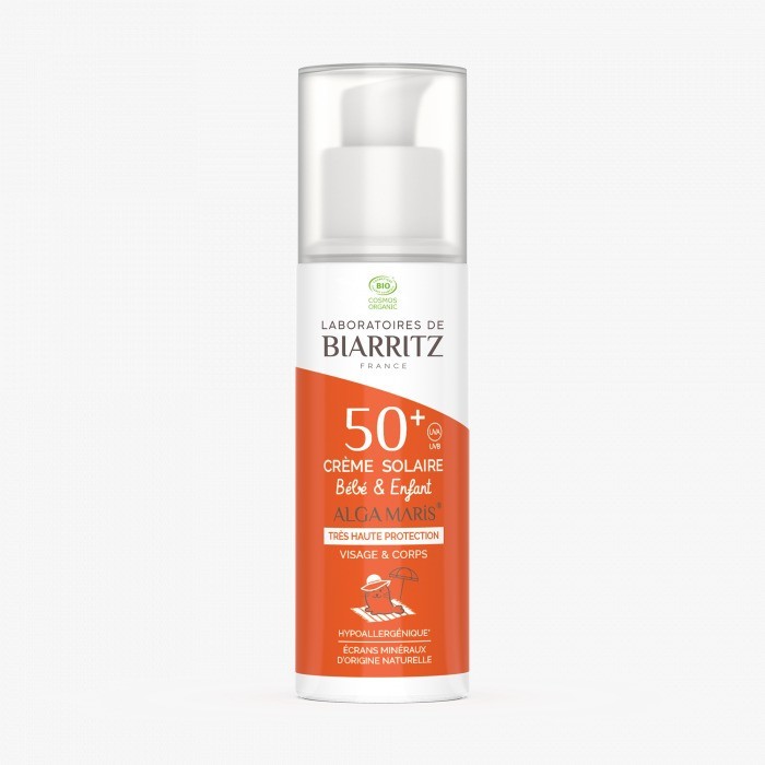 Biarritz Crème Solaire Bébé & Enfant SPF50+ Certifiée BIO Crème