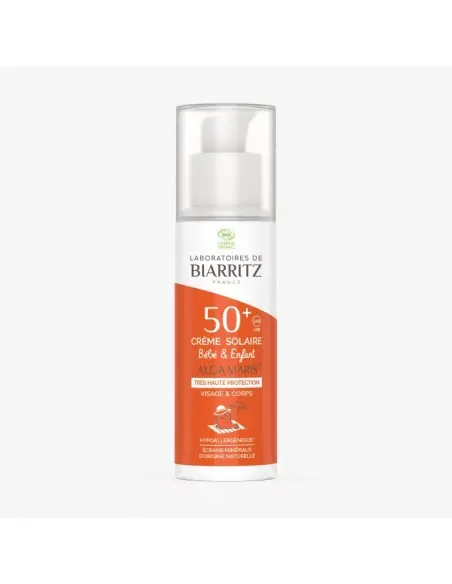 Biarritz Crème Solaire Bébé & Enfant SPF50+ Certifiée BIO Crème