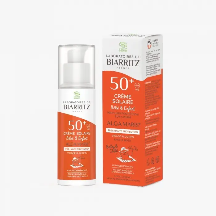 Biarritz Crème Solaire Bébé & Enfant SPF50+ Certifiée BIO Crème