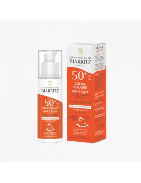Biarritz Crème Solaire Bébé & Enfant SPF50+ Certifiée BIO Crème