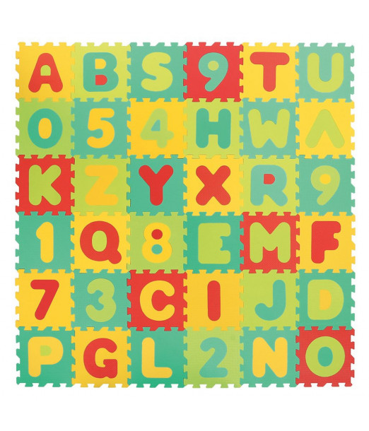 Ludi Grand tapis Lettres et Chiffres 180x180cm Tapis d'éveil -