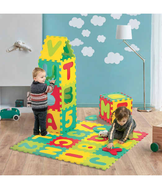 Ludi Grand tapis Lettres et Chiffres 180x180cm Tapis d'éveil - 2
