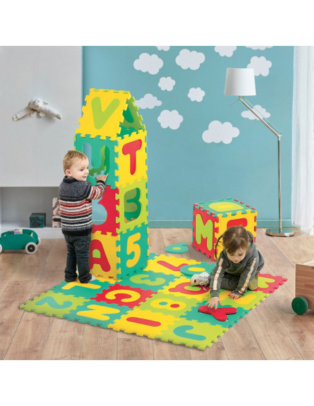 Ludi Grand tapis Lettres et Chiffres 180x180cm Tapis d'éveil -