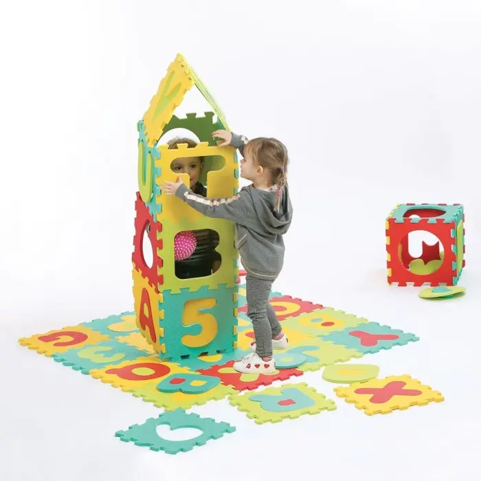 Ludi Grand tapis Lettres et Chiffres 180x180cm Tapis d'éveil -
