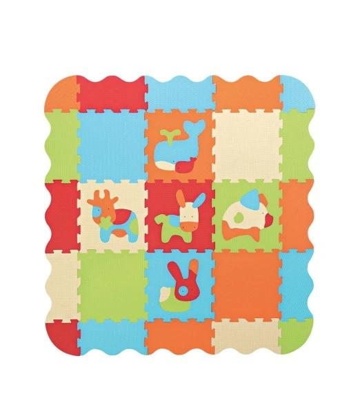 Ludi foam play mat animal tiles 120x120 cm