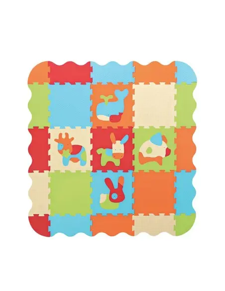 Ludi foam play mat animal tiles 120x120 cm