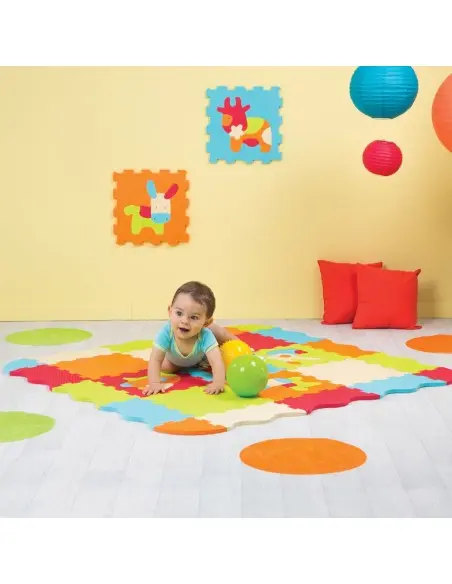 Ludi foam play mat animal tiles 120x120 cm — photo 10