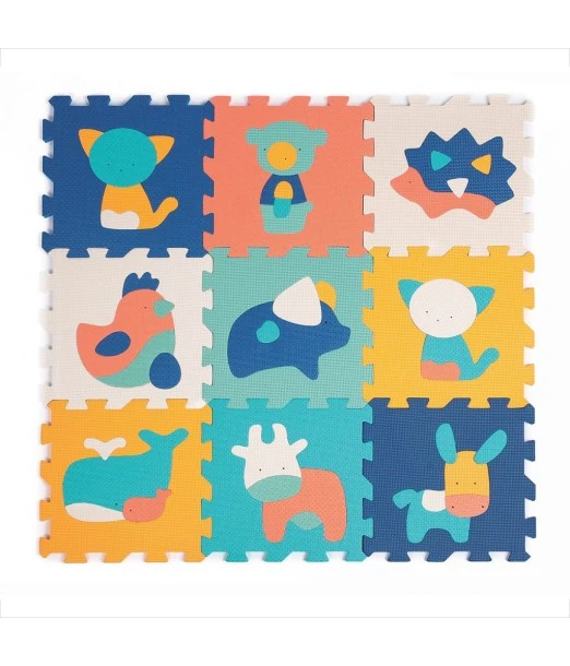 Ludi foam tile play mat Animals 90x90cm