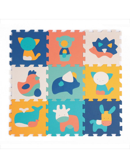 Ludi Tapis Dalles Animaux 90x90cm Tapis d'éveil - Ludi Maroc