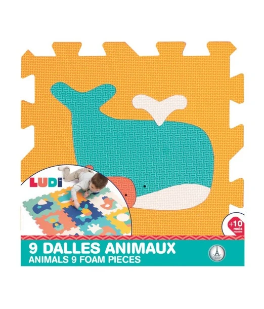 Ludi foam tile play mat Animals 90x90cm 2
