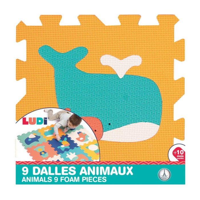 Ludi Tapis Dalles Animaux 90x90cm Tapis d'éveil - Ludi Maroc