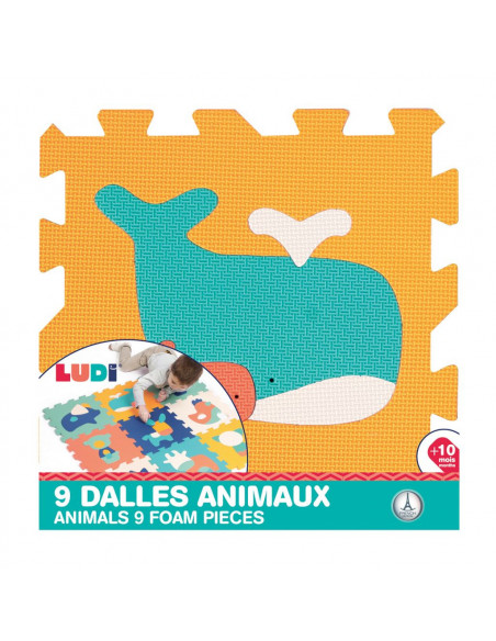 Ludi Tapis Dalles Animaux 90x90cm Tapis d'éveil - Ludi Maroc