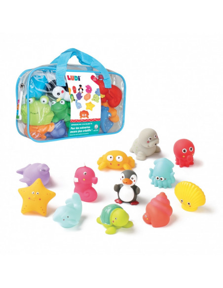 Aspergeurs " Mer " Jouets de bain 12 pièces LUDI Accueil -