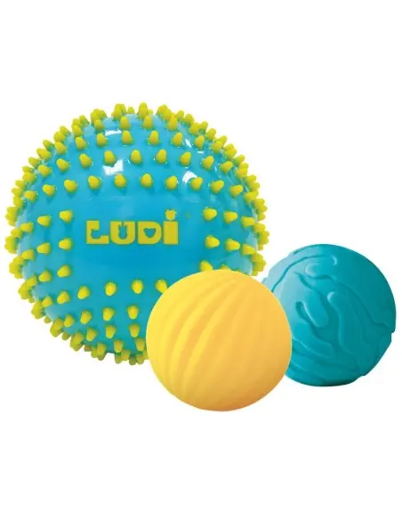 Ludi 3 sensory balls 6m+ blue