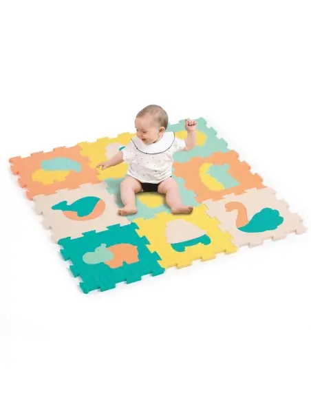Ludi foam mat animal tiles pastel 90x90 cm from 0 months — photo 2